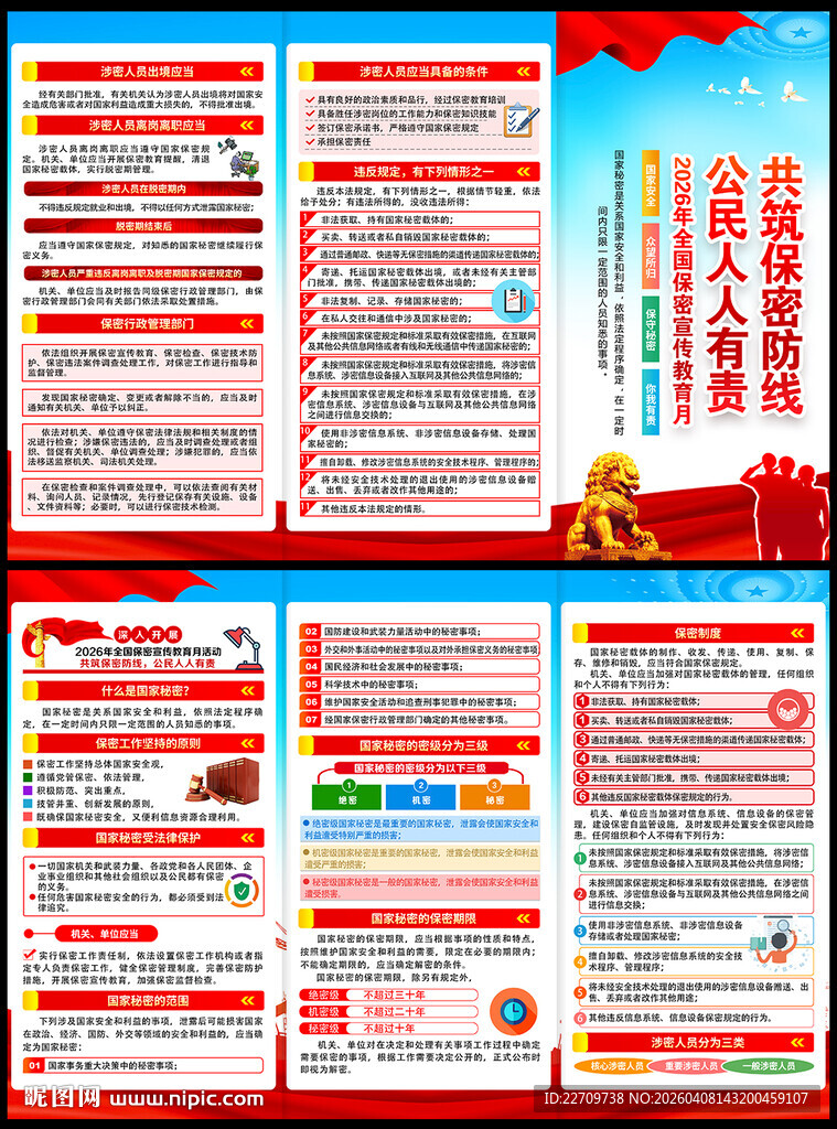 全国保密宣传教育月宣传单