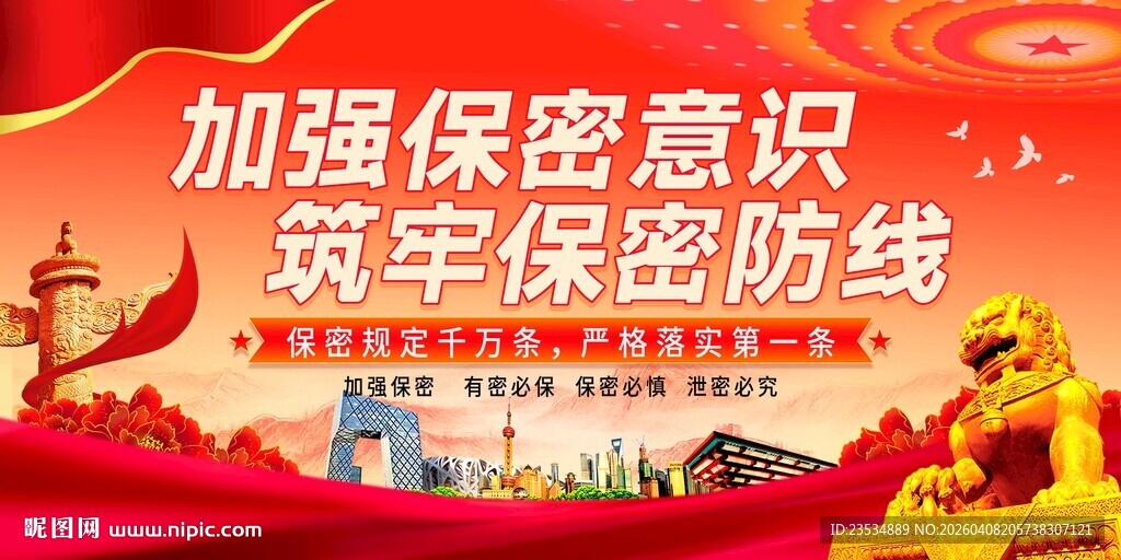 加强保密意识宣传海报