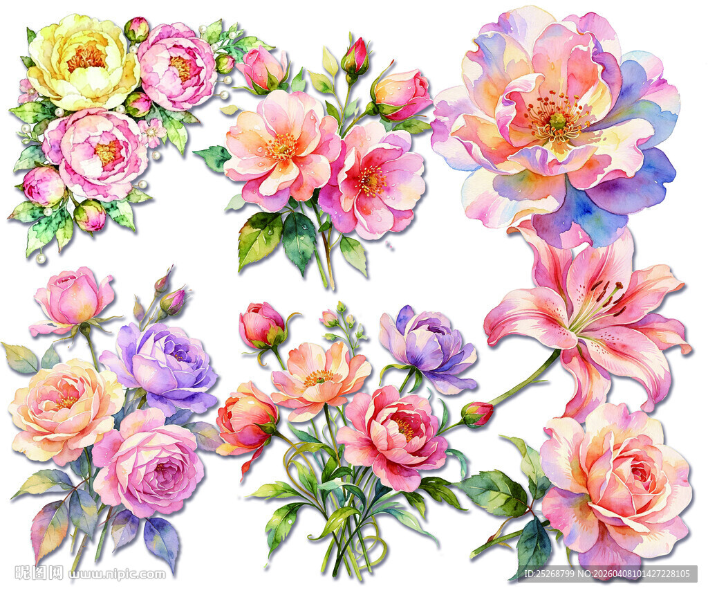 水彩花卉插画集