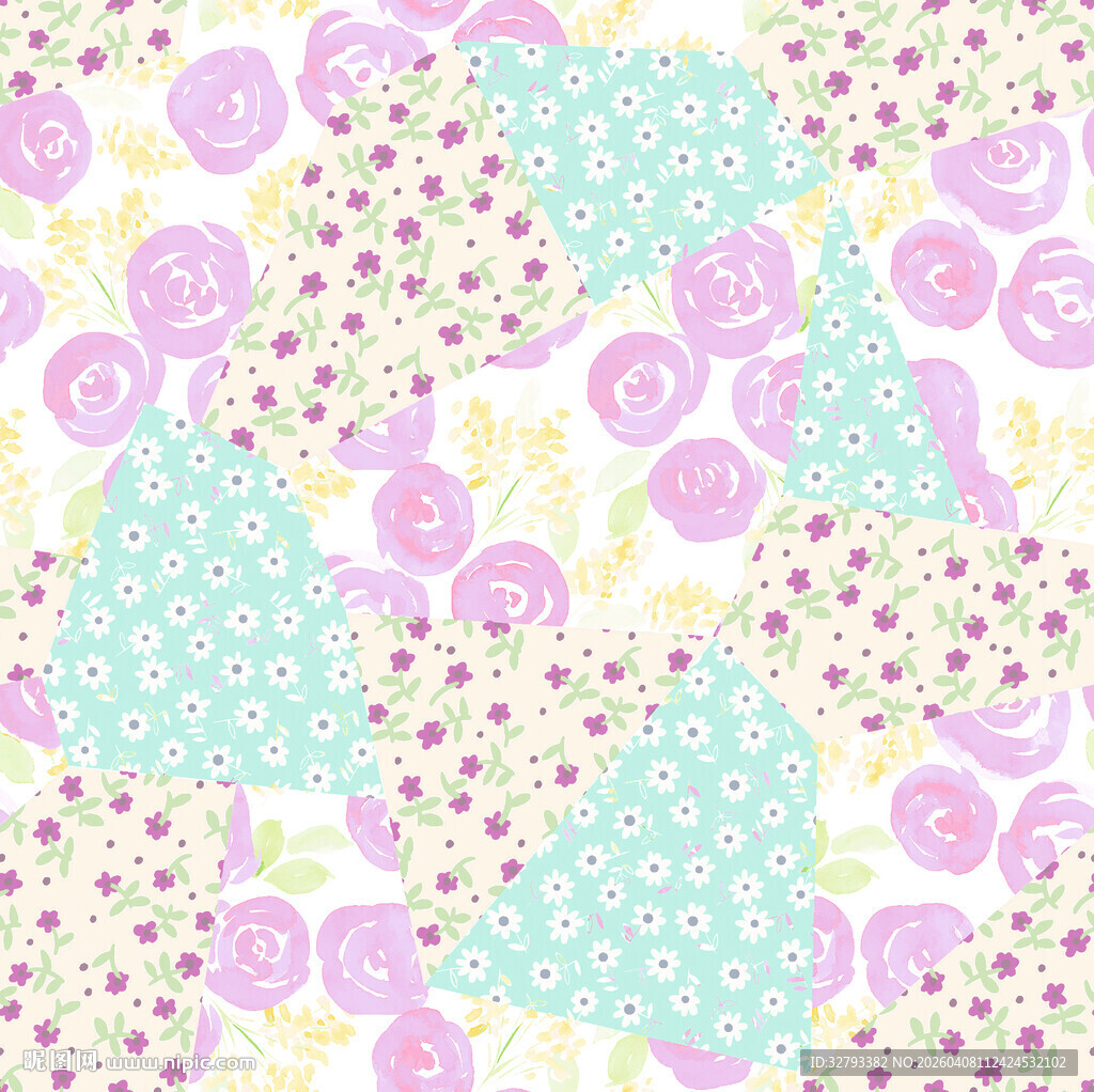 多彩几何图案背景纹理