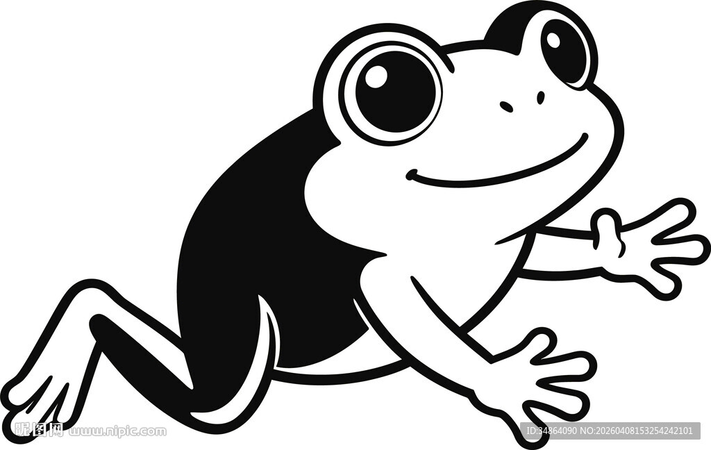 跳跃的卡通青蛙