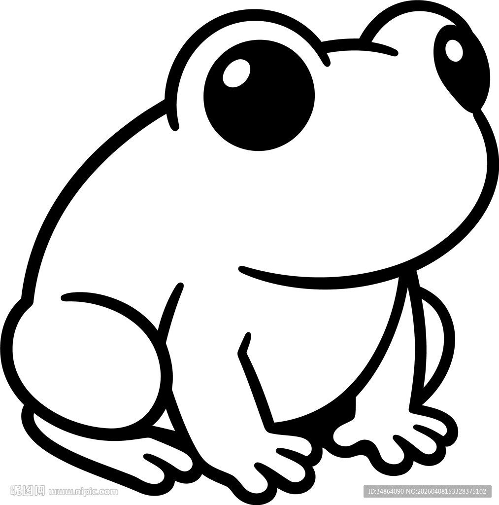 卡通青蛙简笔画