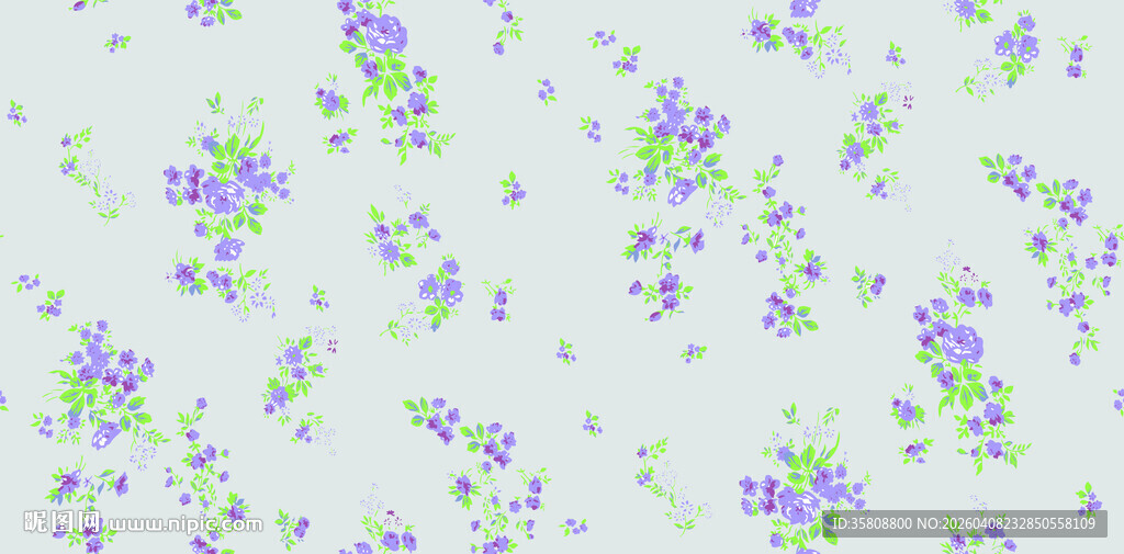 淡紫色花卉图案背景