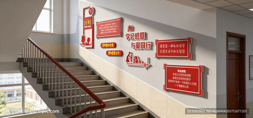 校园楼梯文化墙