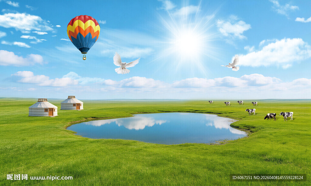 蓝天白云大草原