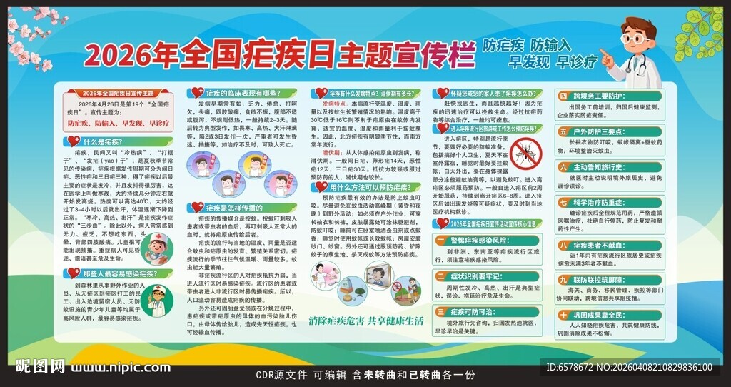 2026年全国疟疾日宣传栏