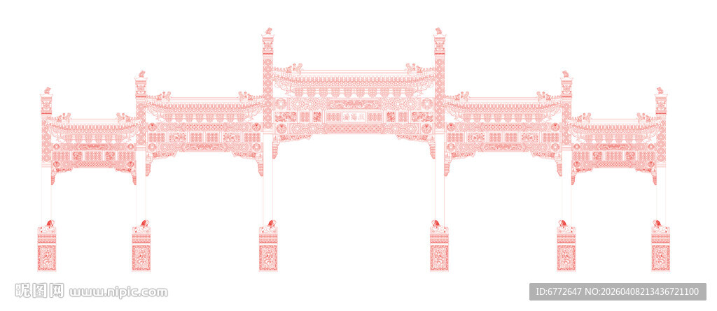 正阳桥牌坊建筑景观