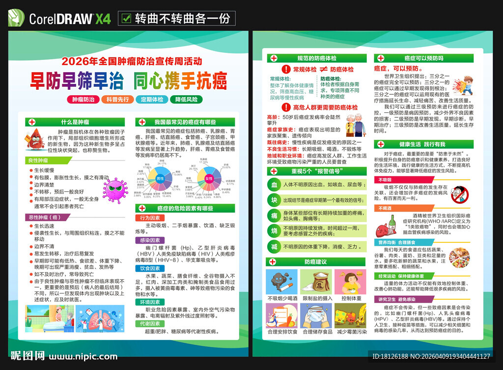 2026肿瘤防治宣传周宣传单
