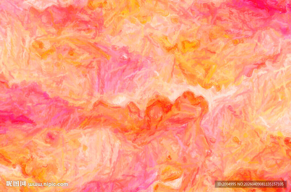 梦幻渐变粉色水彩画