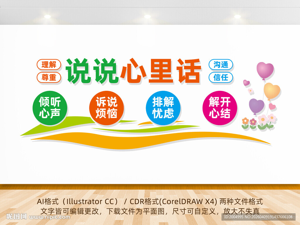 说说心里话文化墙心理辅导室