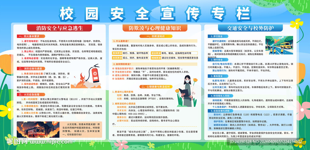 校园安全展板