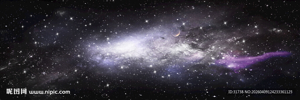 黑色宇宙星空灯箱广告背景