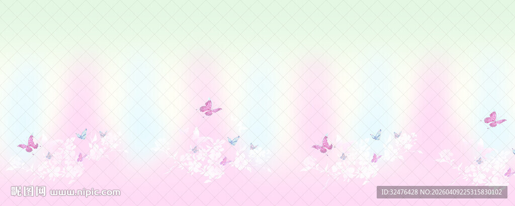 梦幻粉色花卉背景图