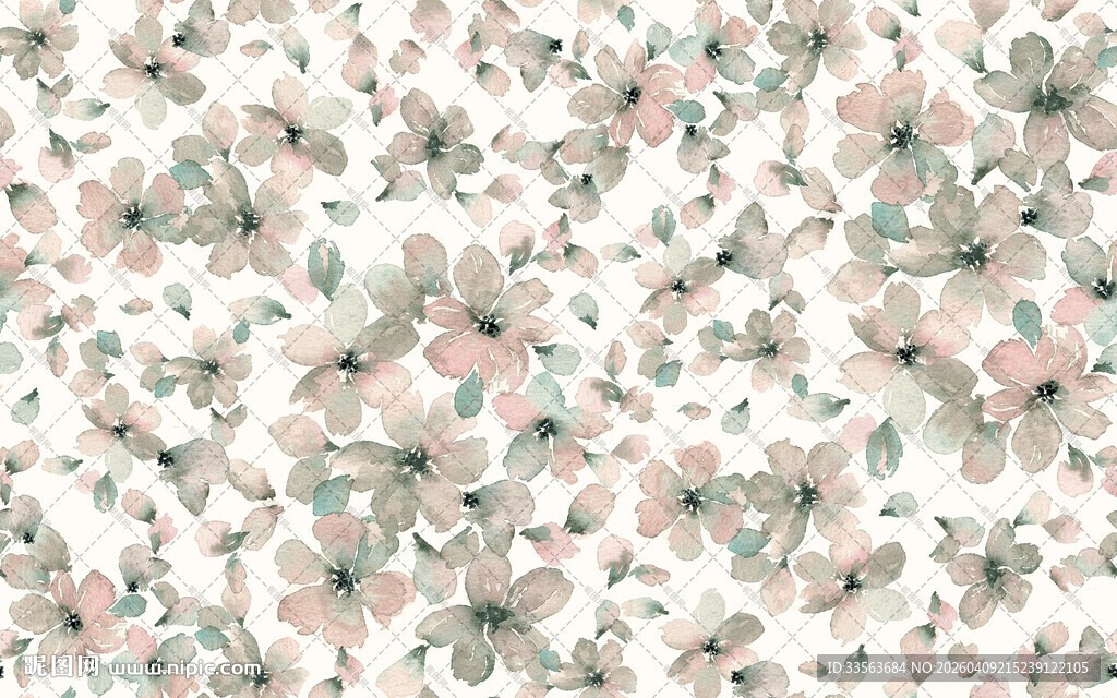 清新碎花图案背景纹理