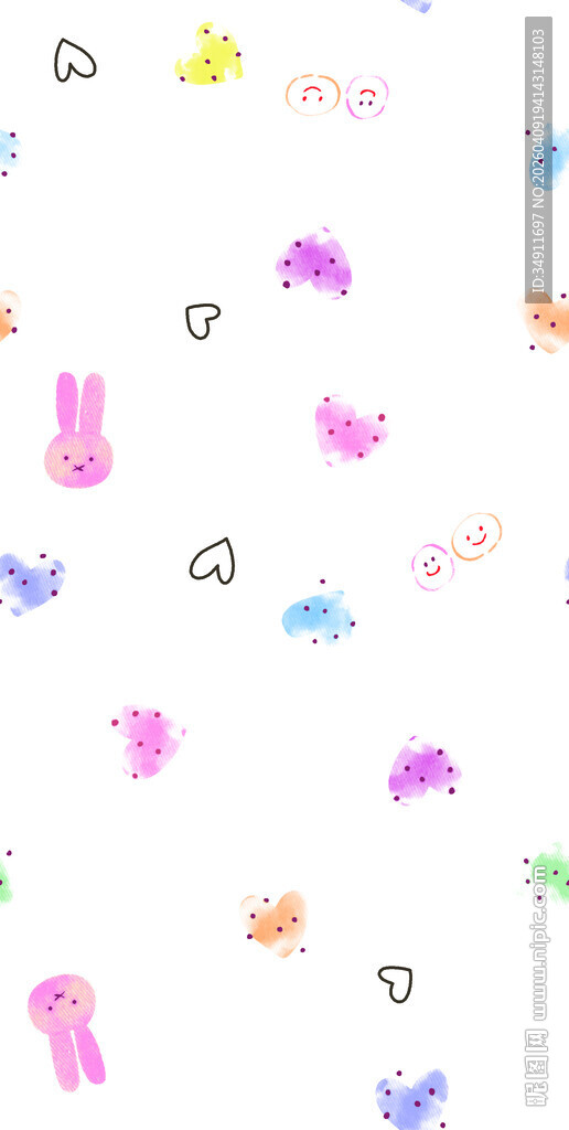 多彩卡通图案背景