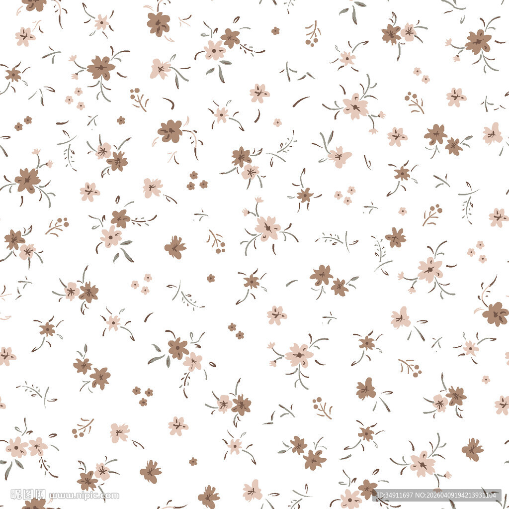 白色底小碎花图案背景