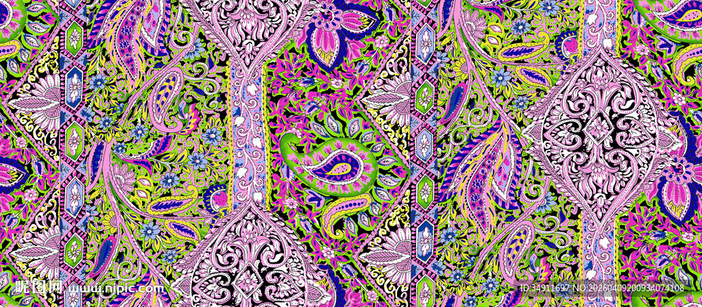 多彩抽象几何花纹图案