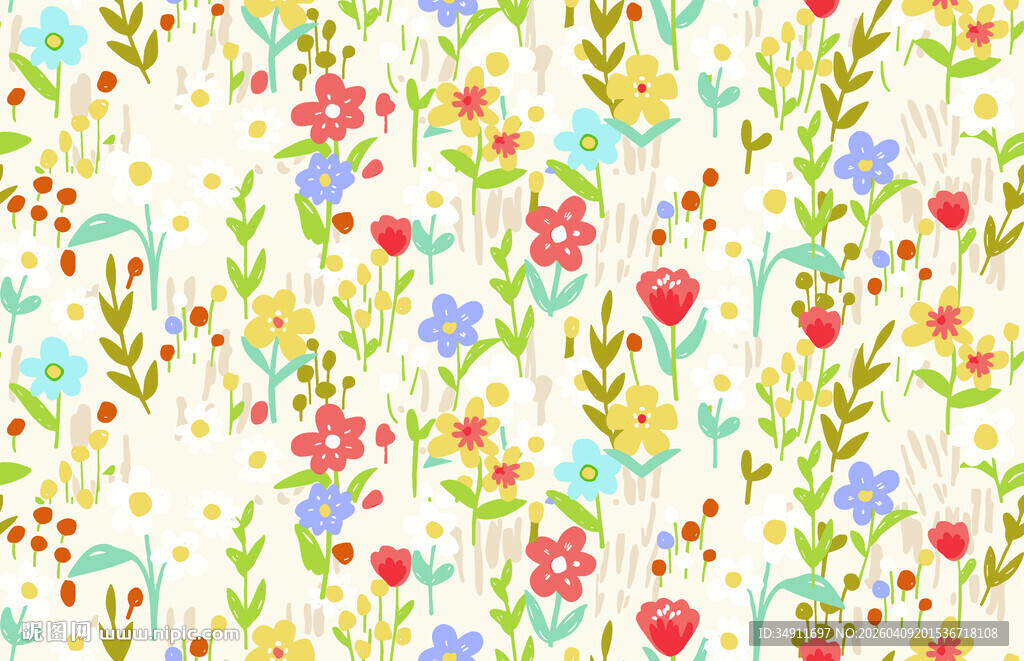 清新花卉图案背景