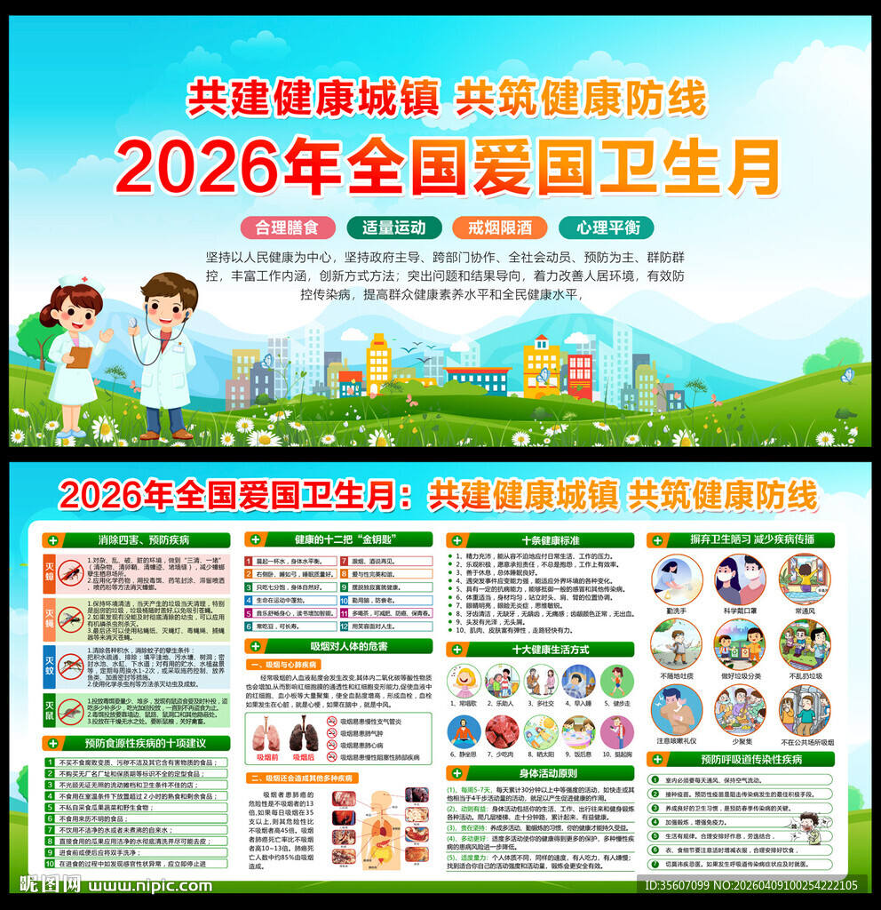 2026年爱国卫生月宣传海报