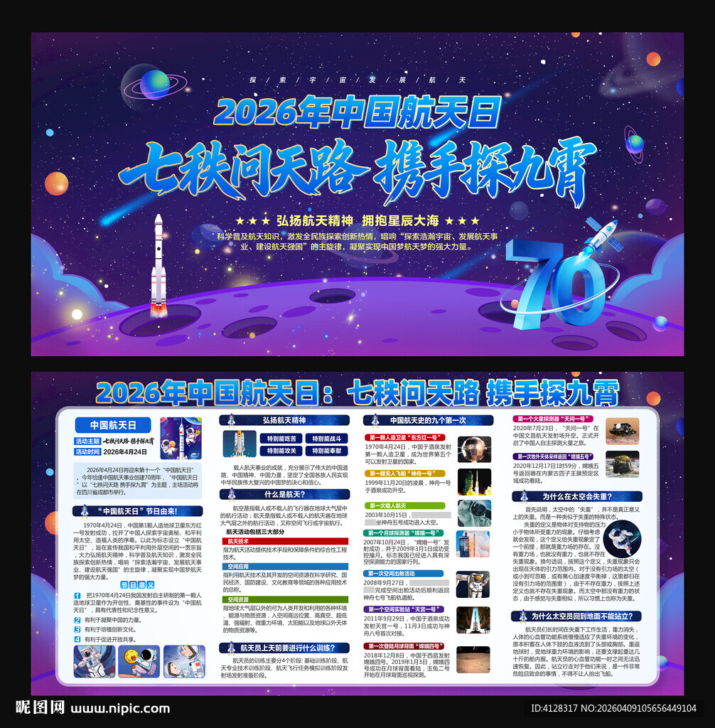 航天日宣传展板