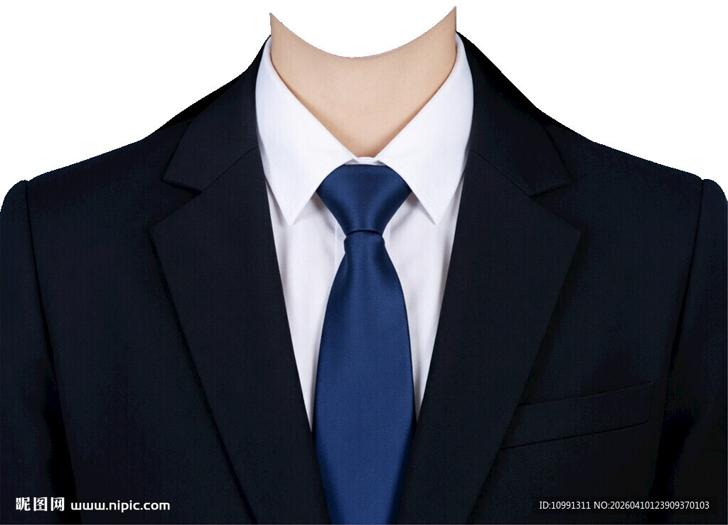 女西装领带证件照衣服