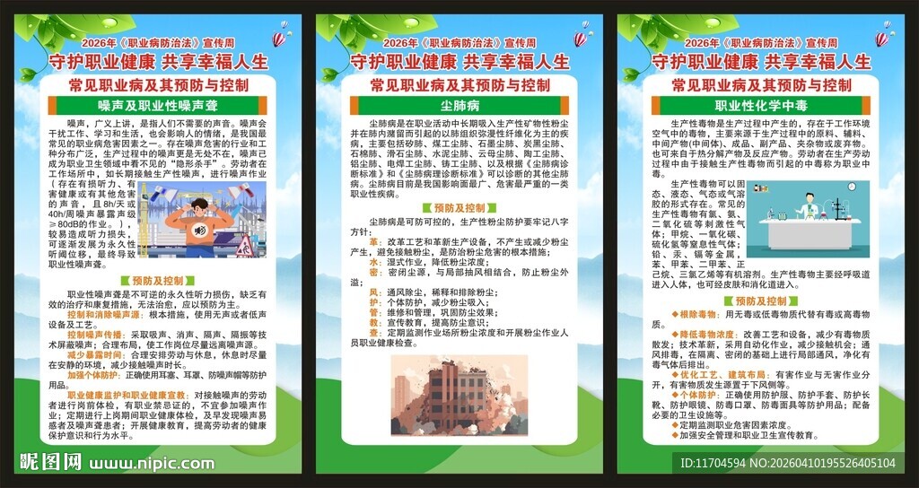 职业病防治法宣传周展板