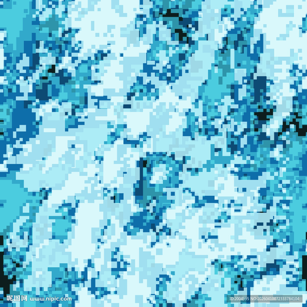 蓝色迷彩纹理