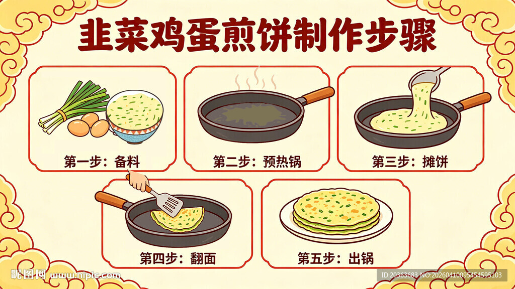 韭菜鸡蛋煎饼制作步骤图
