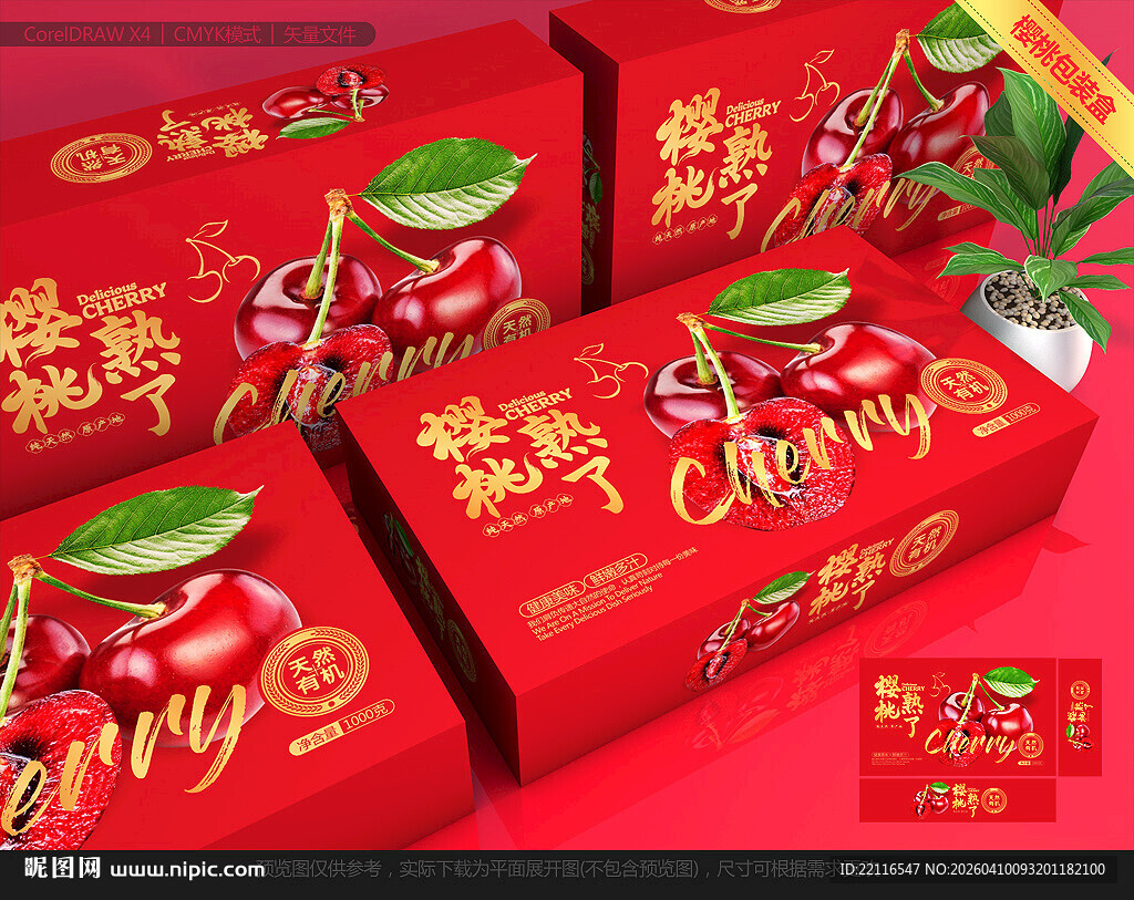 樱桃包装 车厘子礼盒