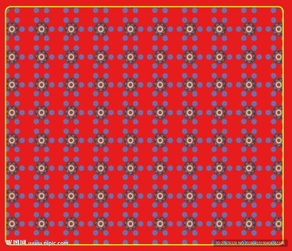 国潮优美花纹矢量设计