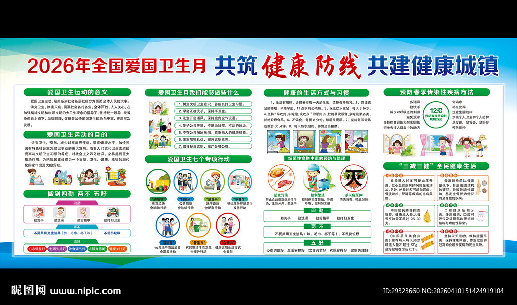 爱国卫生月展板