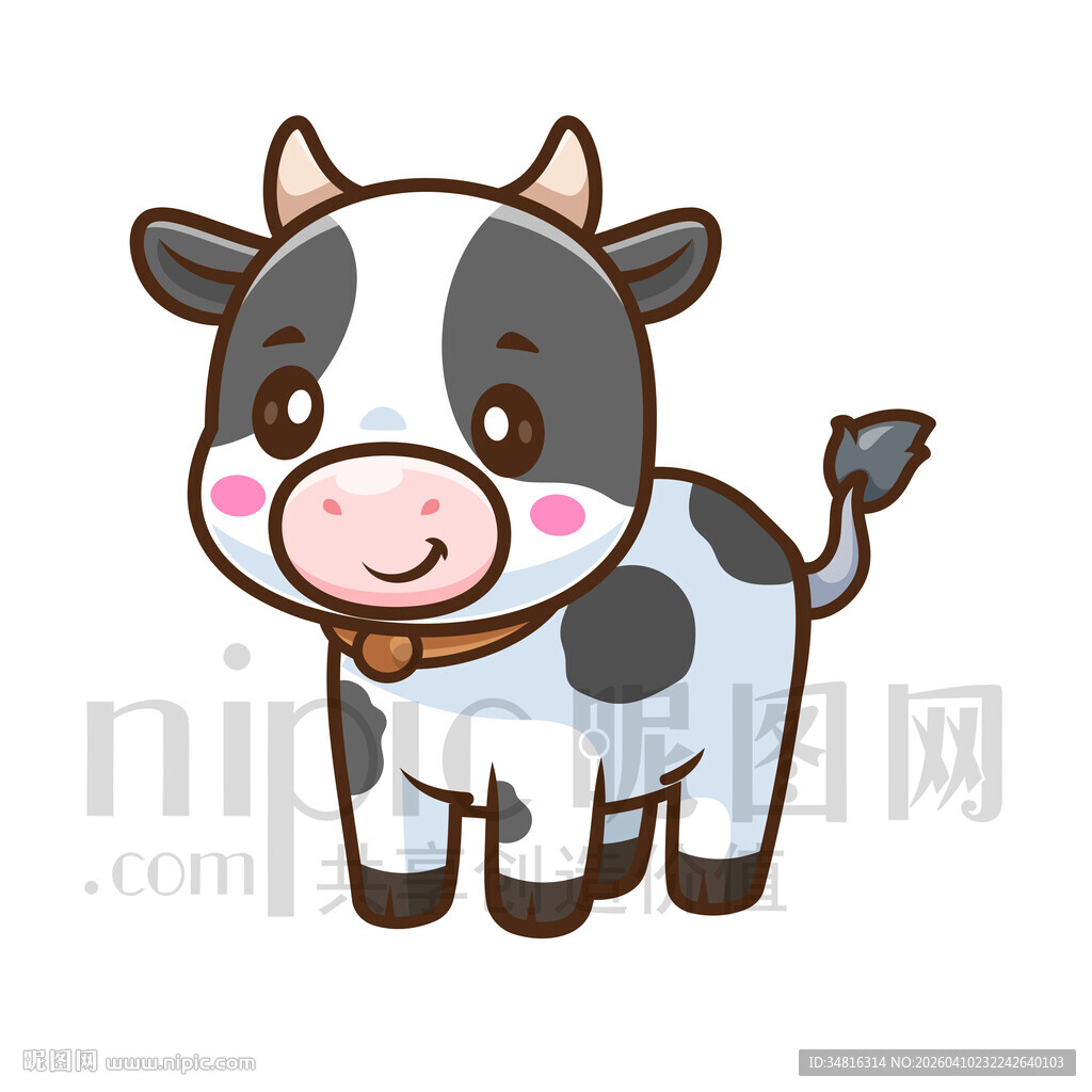 可爱卡通奶牛形象