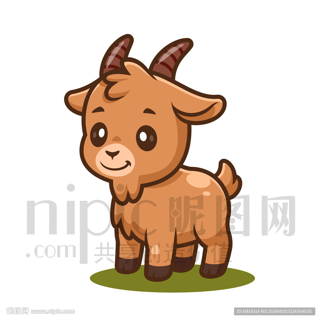 可爱小山羊卡通形象