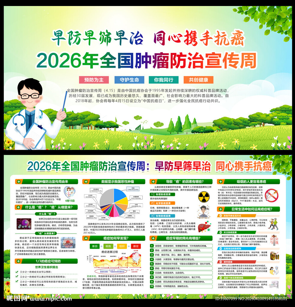 全国肿瘤防治宣传周活动宣传栏