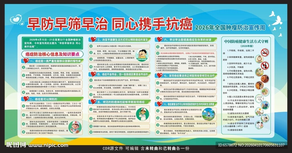全国肿瘤防治宣传周宣传栏