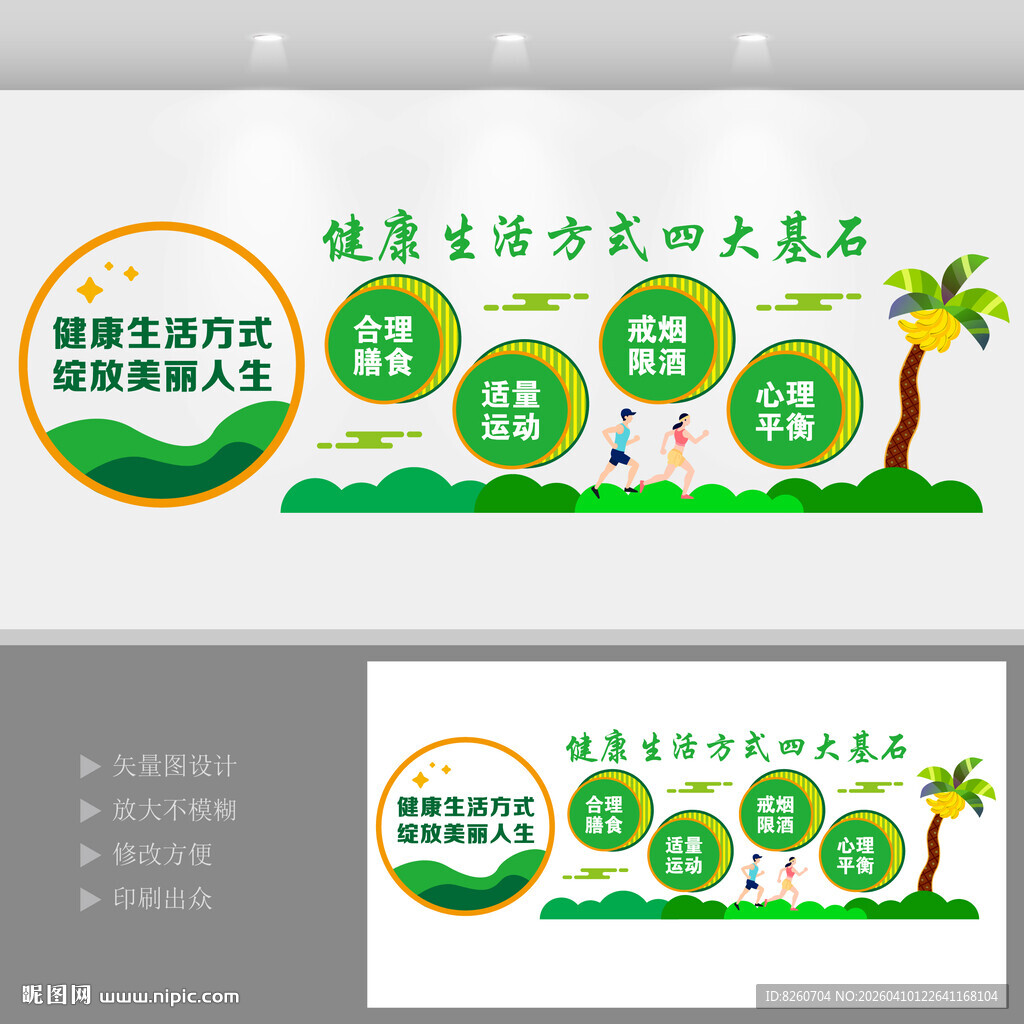 健康四大基石文化墙