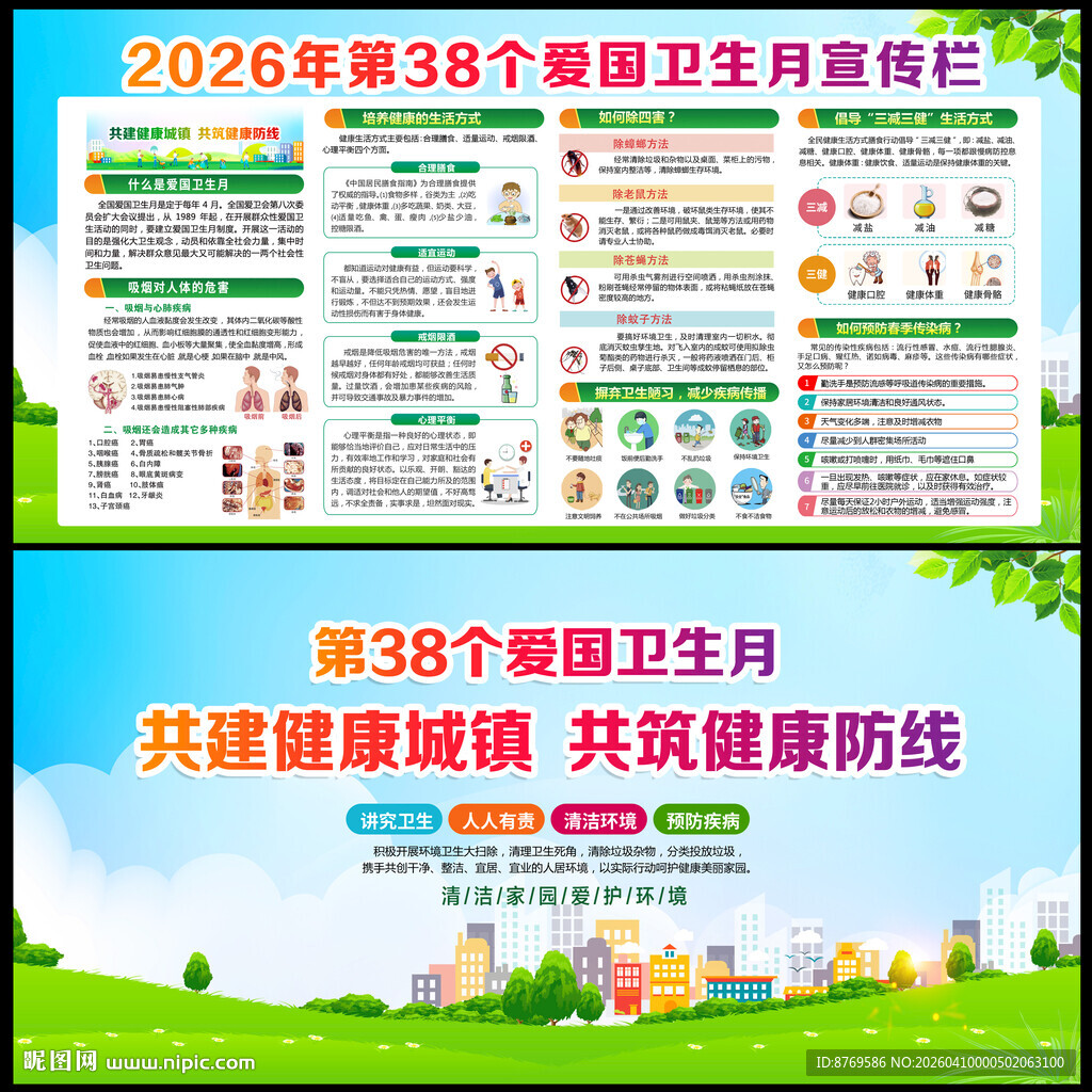 2026年爱国卫生月宣传栏