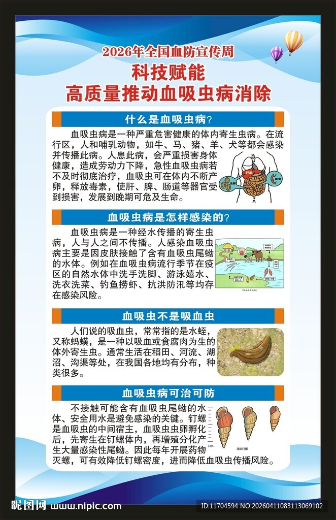 血吸虫病防治宣传周海报