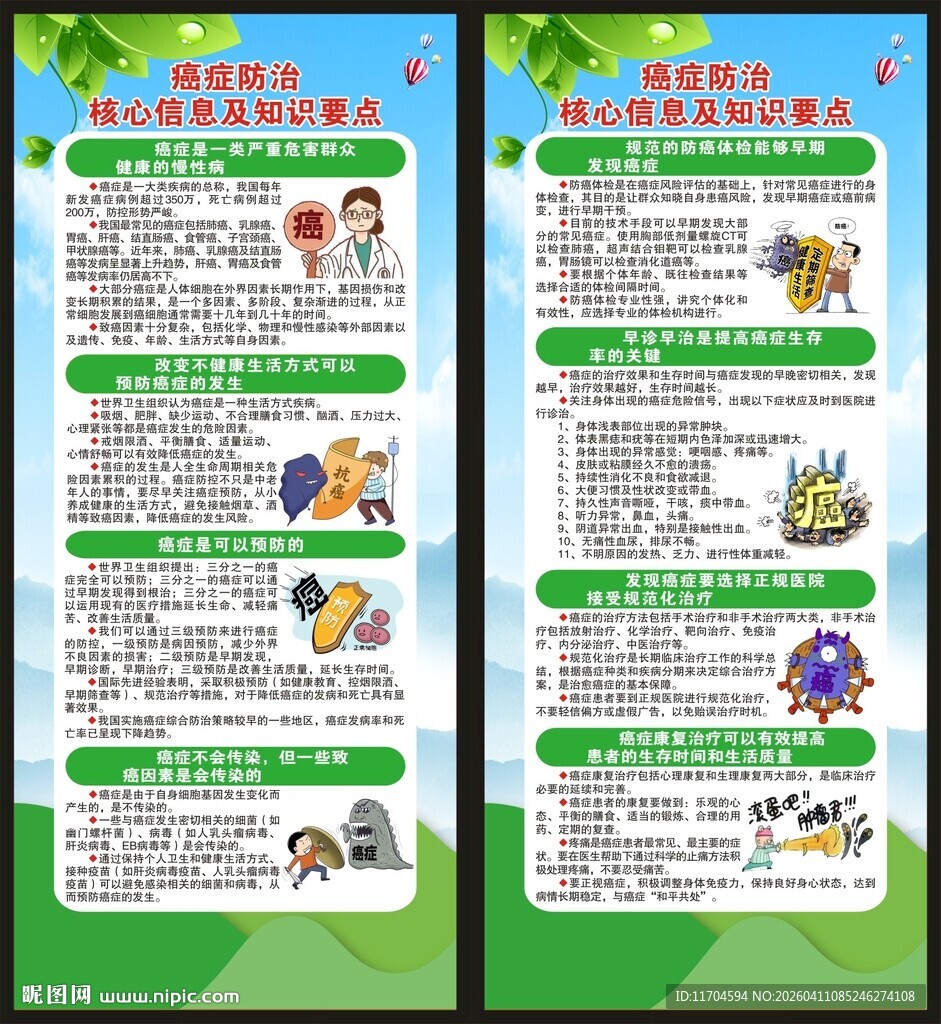 全国肿瘤防治宣传周展架