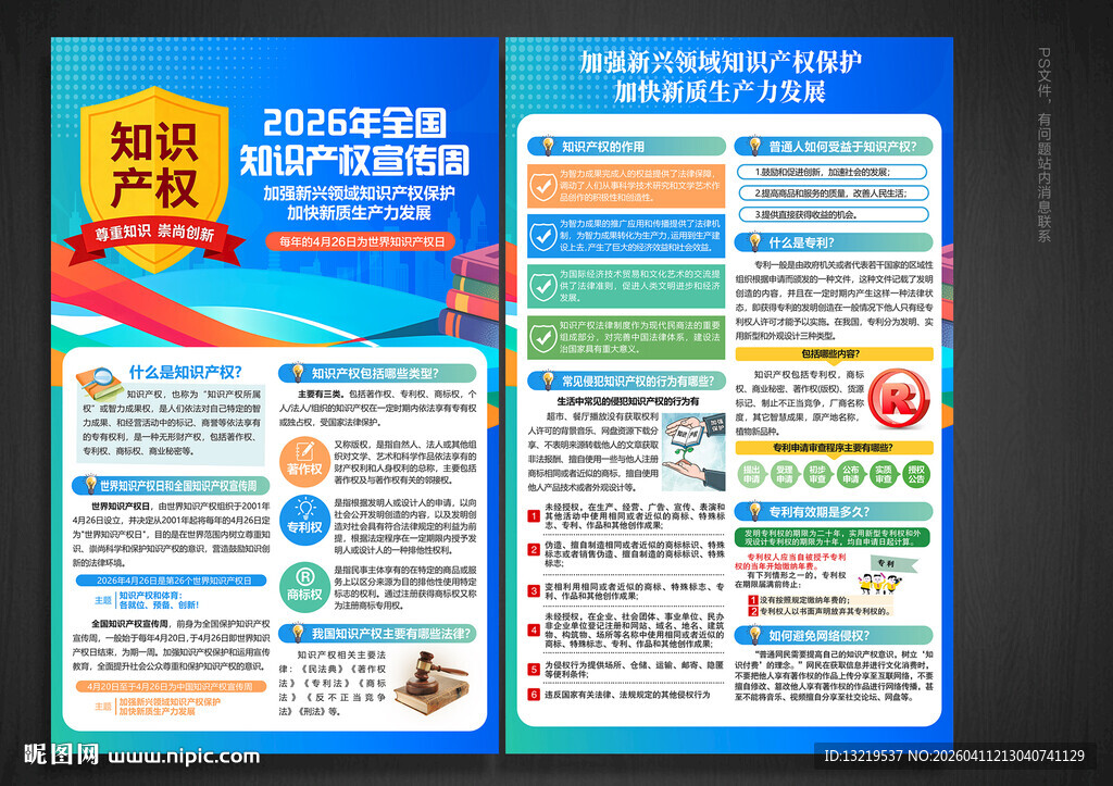 知识产权海报知识产权宣传单