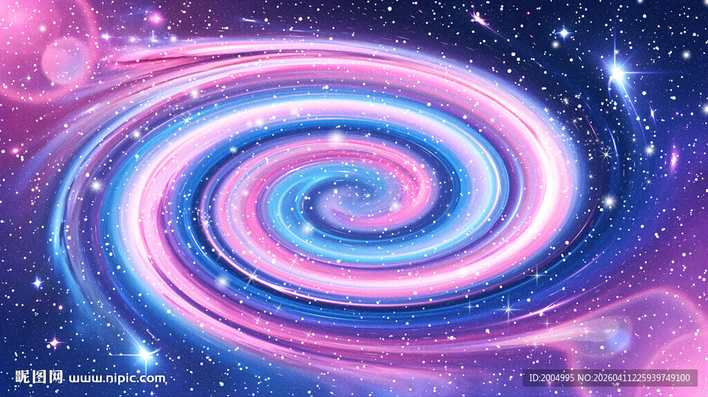 炫彩旋涡星空宇宙星系