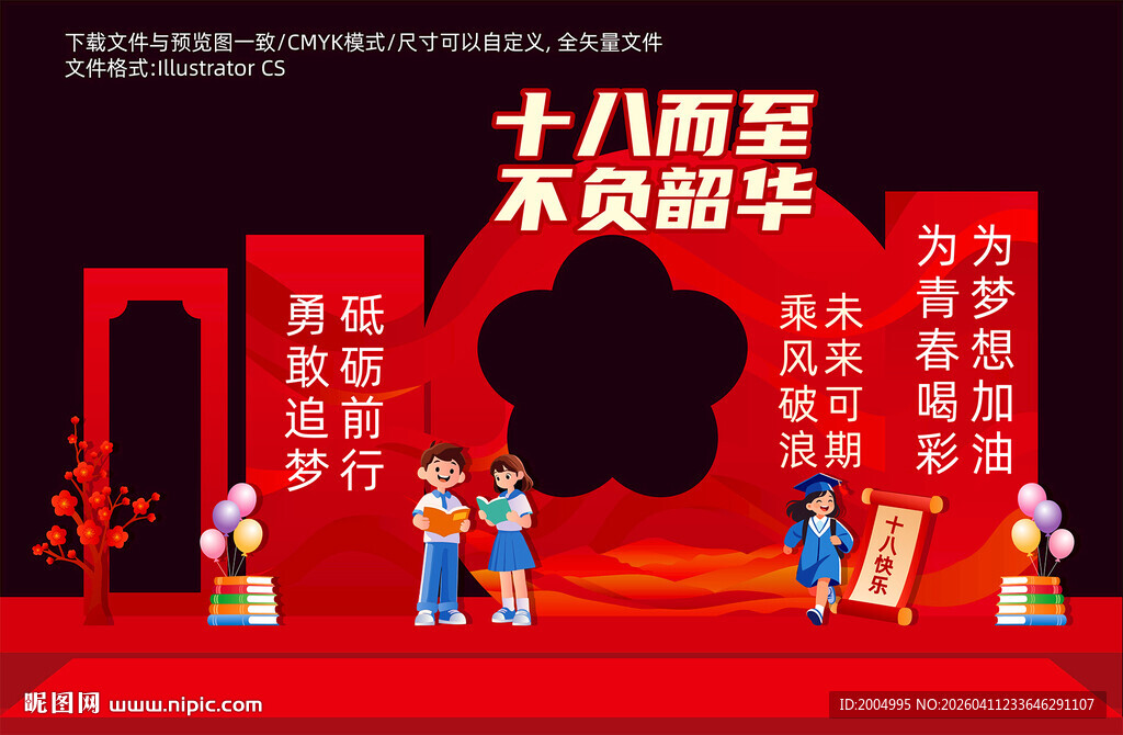 18岁成人礼舞台背景