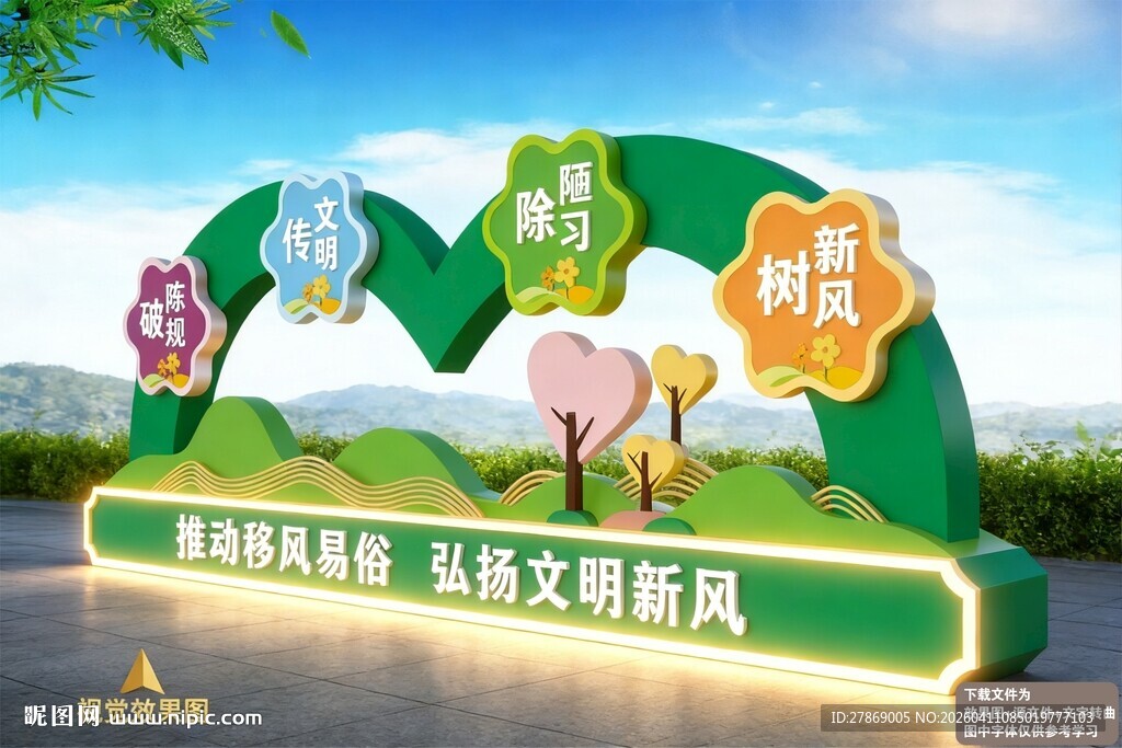 文明城市户外雕塑造型标识牌