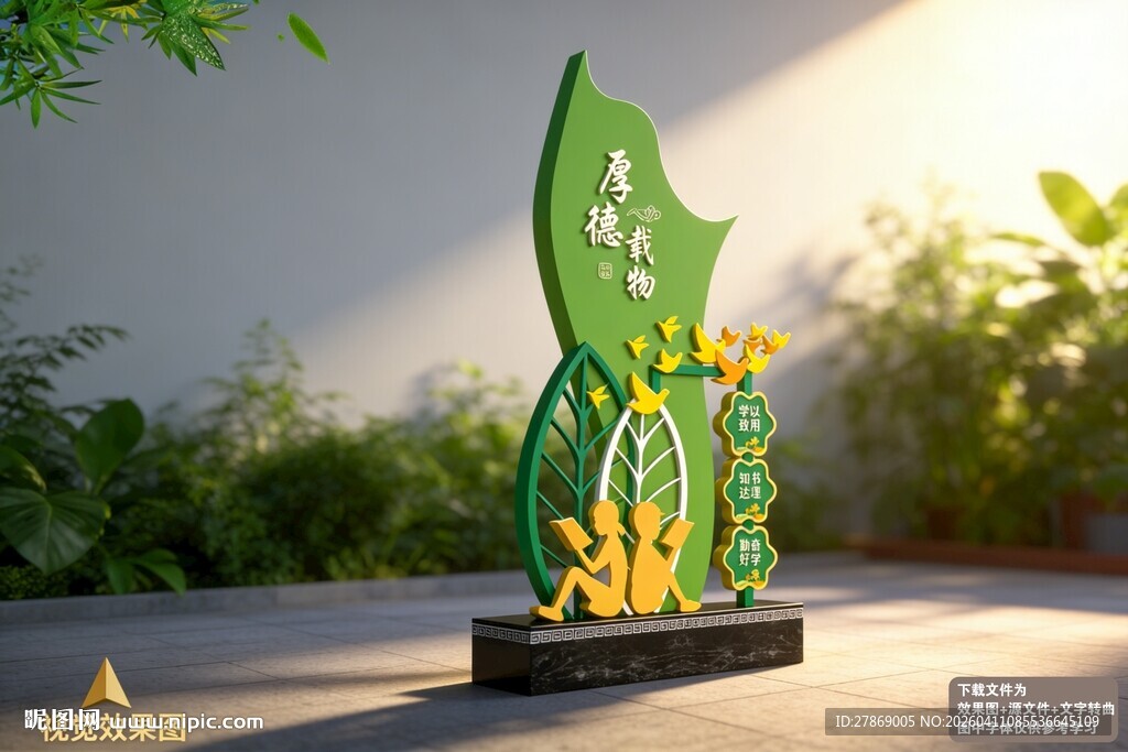 学校园雕塑造型标识牌