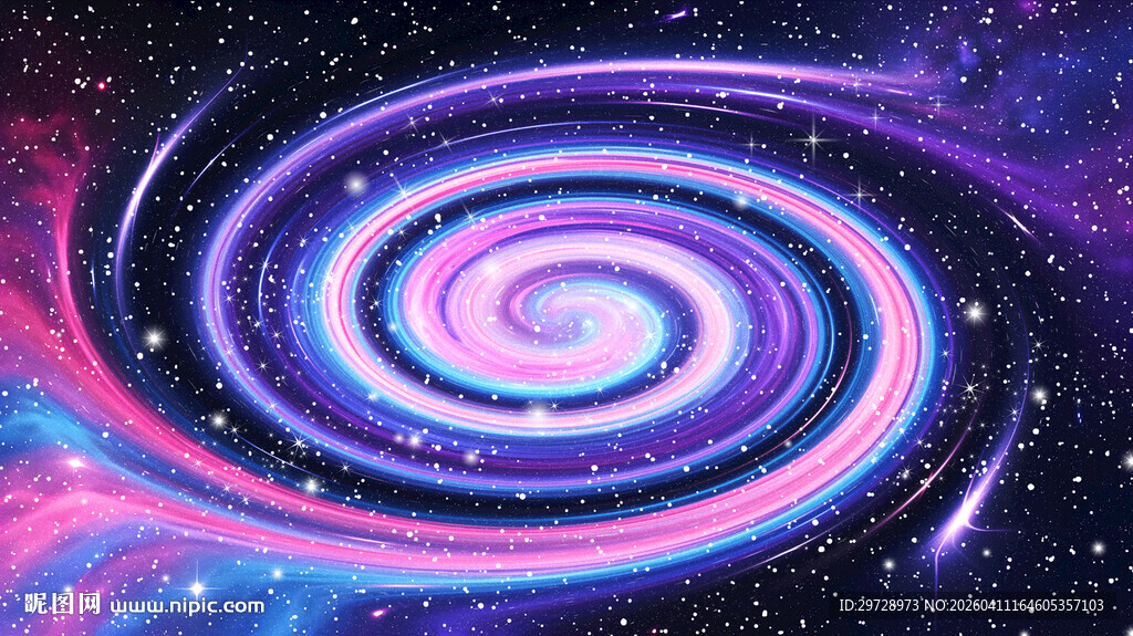 绚丽炫彩旋涡星空