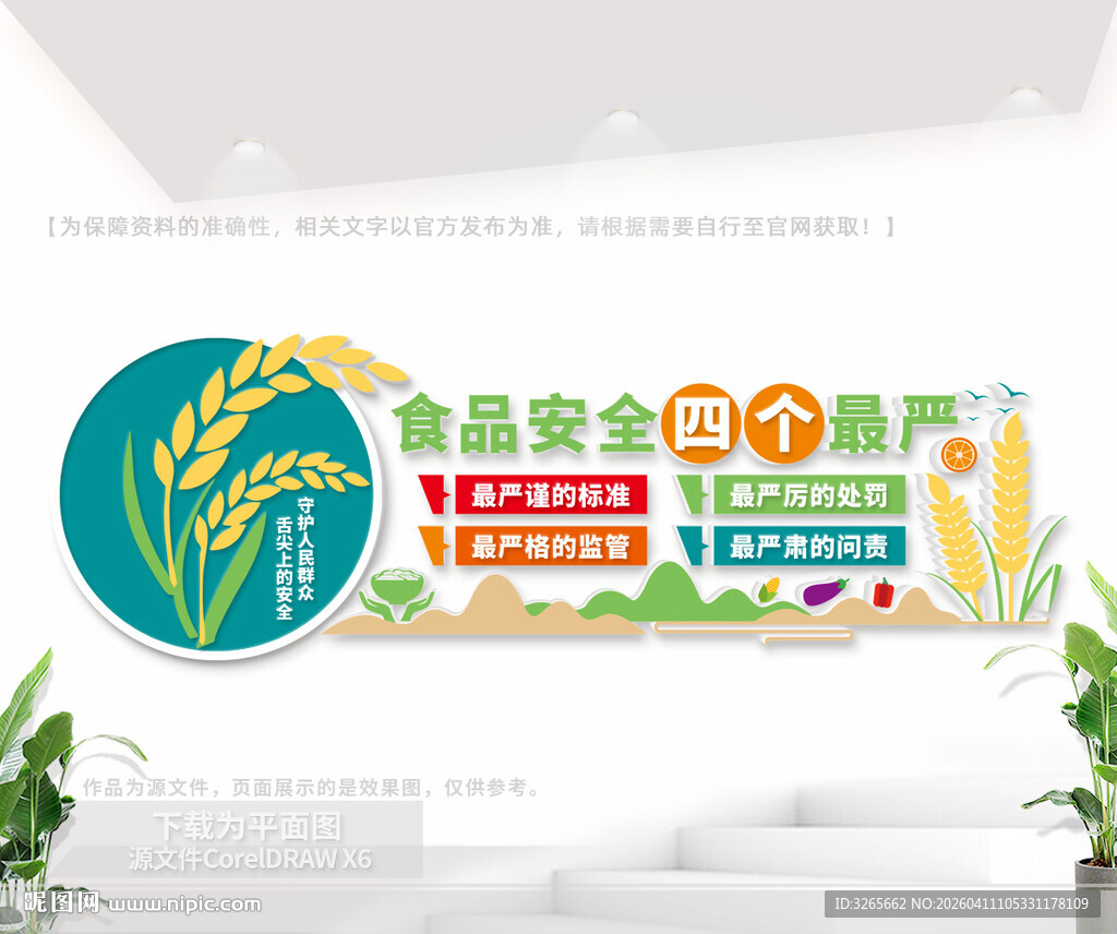 食品安全四个最严宣传墙