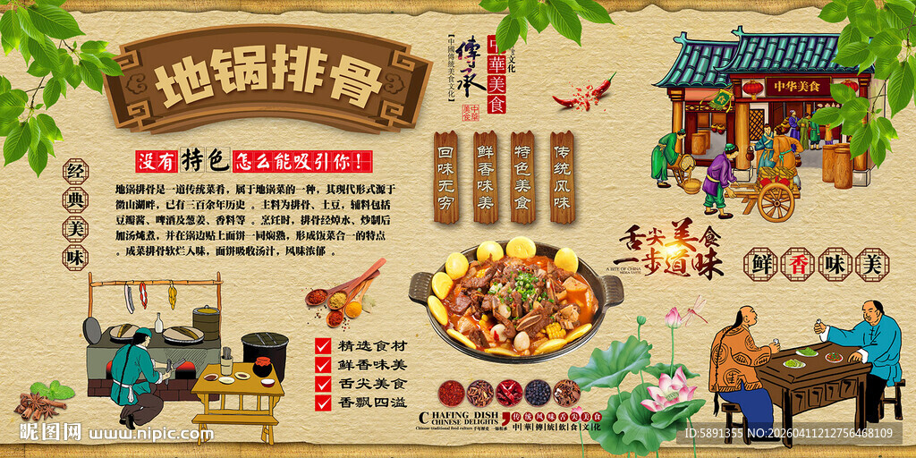 地锅排骨