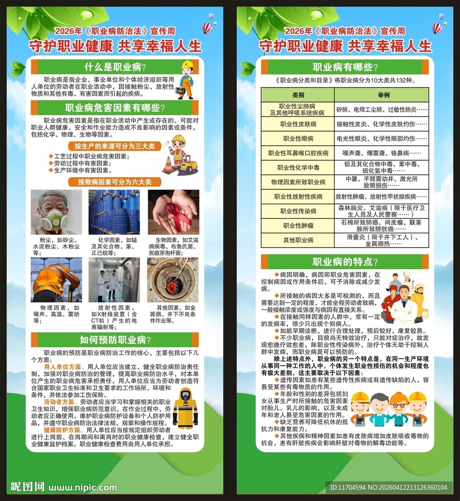 职业病防治法宣传周展架