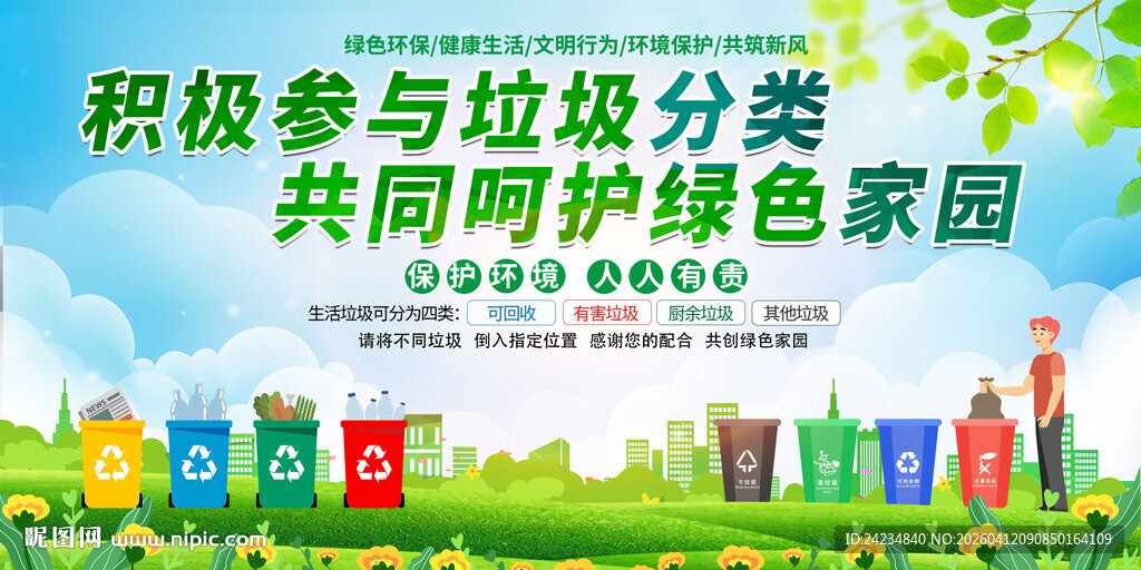 垃圾分类展板