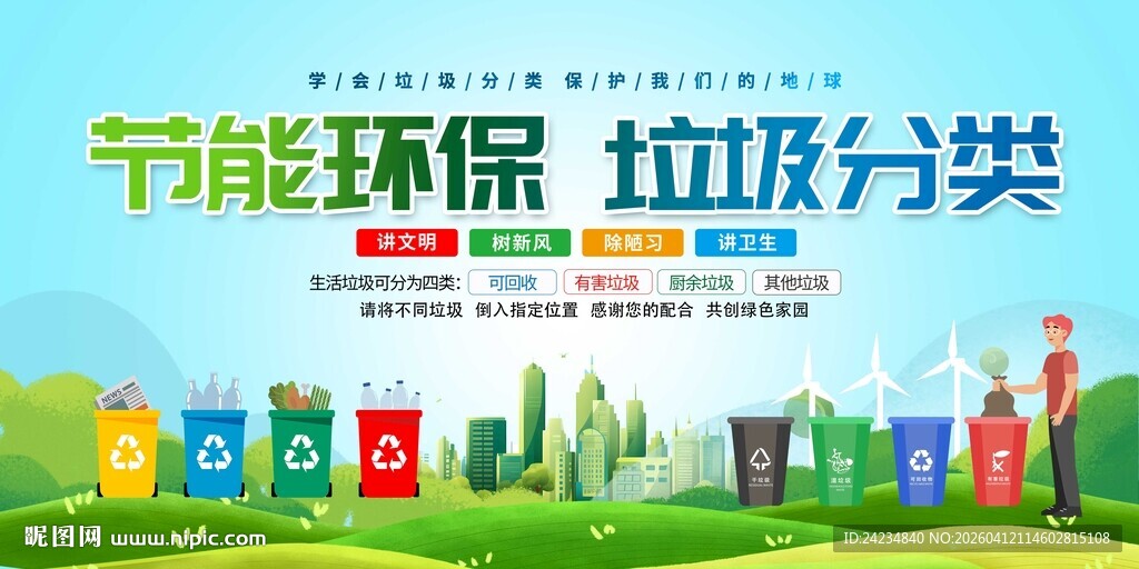 垃圾分类展板